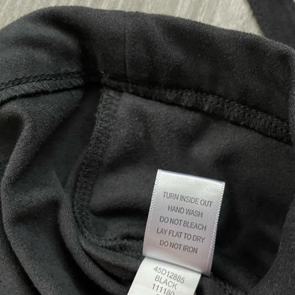 Living Doll Faux Suede Black Mini Skirt, Tie Front Wrap Style—Size Medium• - Picture 7 of 11